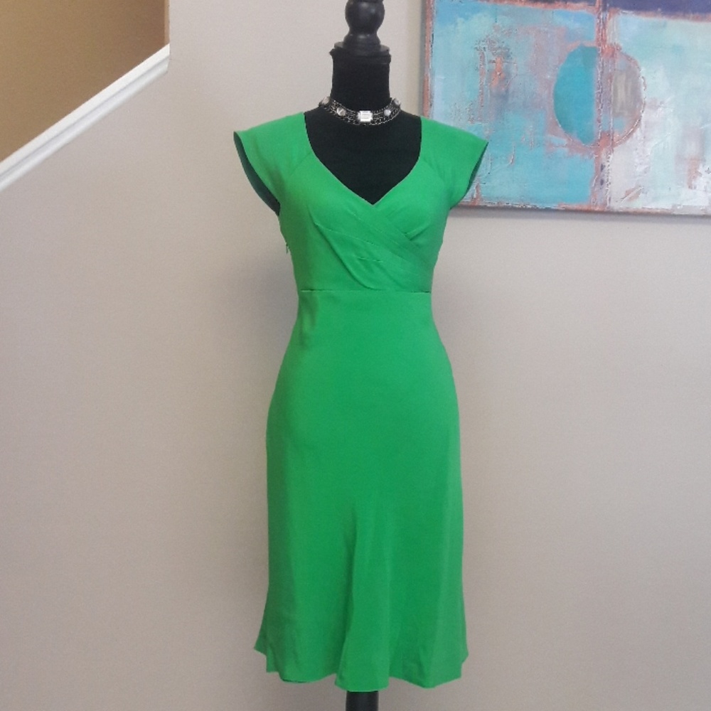 J.Crew/Green/ Silk/Fit & Flare/ Dress